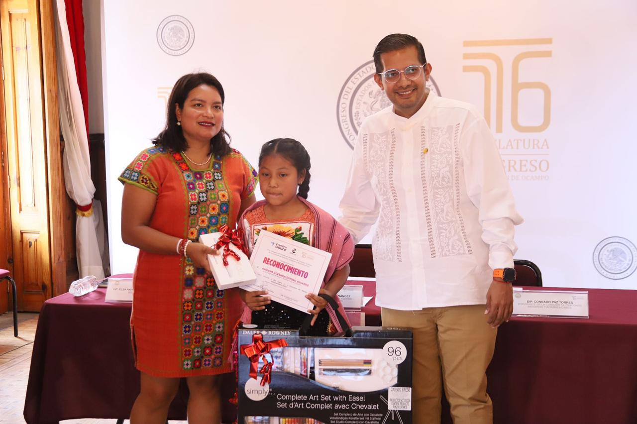 Premian a niñas y niños que participaron en el “Primer concurso de dibujo parlamentario 2025”