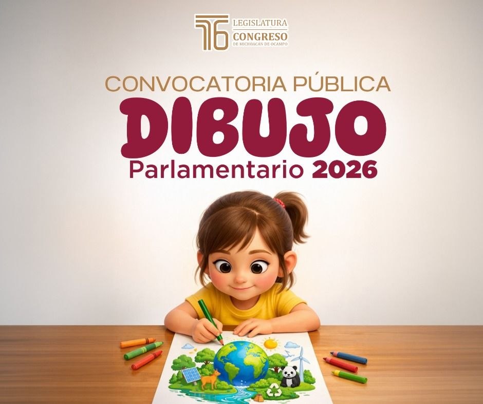 Congreso michoacano invita a niños de 6 a 12 años a concurso de dibujo con premios como bicicletas y tablets