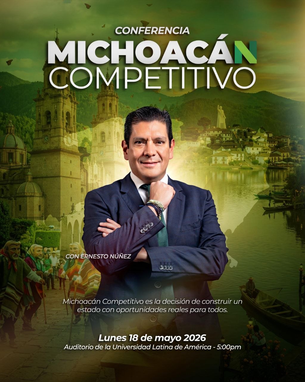 Presentará Ernesto Núñez conferencia «Michoacán Competitivo»